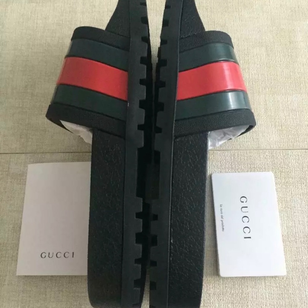 🚫SOLD🚫New MEN’S Gucci Logo Slides EU 42, US 8.5 - Picture 6 of 8